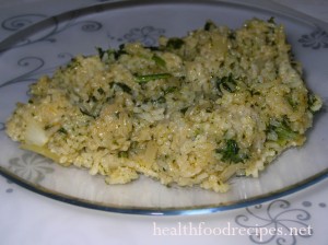 Stinging nettle with rice recipe